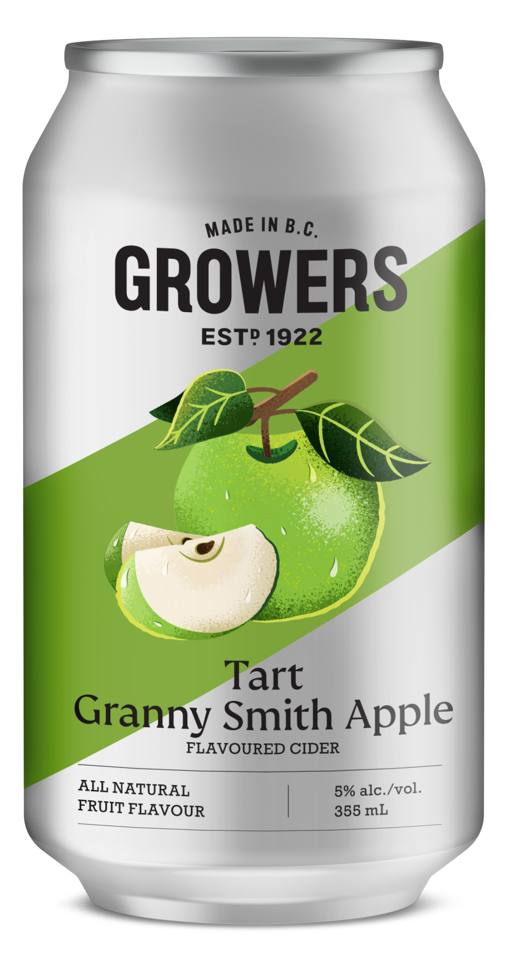 Can of Growers Tart Granny Smith Apple cider
