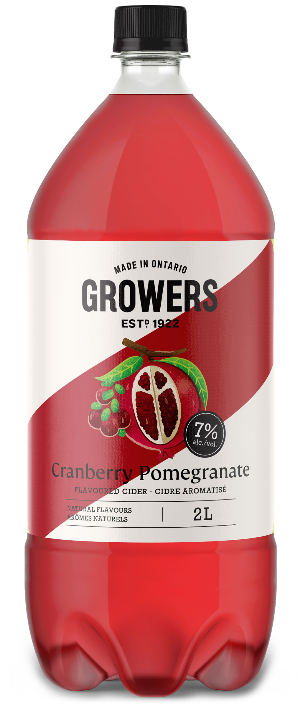 Bottle of Cranberry Pomegranate Growers cider