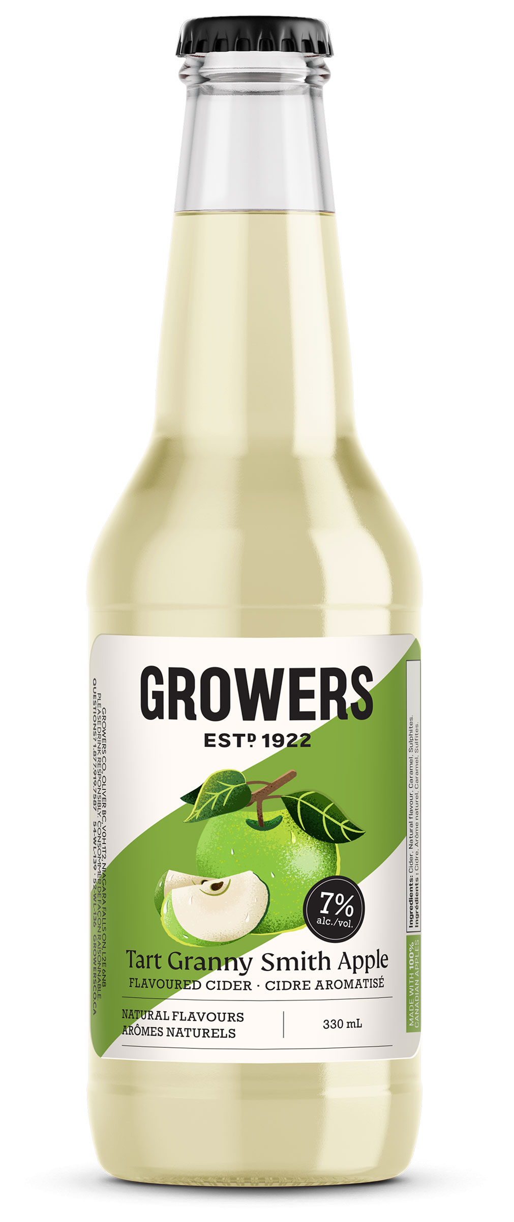 Bottle of Tart Granny Smith Apple Growers Cider